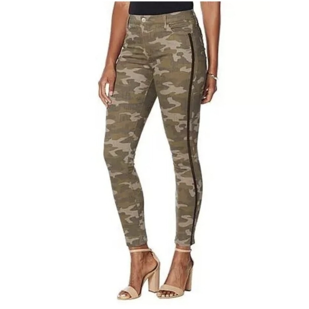 Skinnygirl Camo High Rise Skinny Jeans